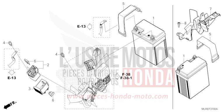 BATTERIE von Hornet 500 GRAPHITE BLACK (NHB01) von 2026